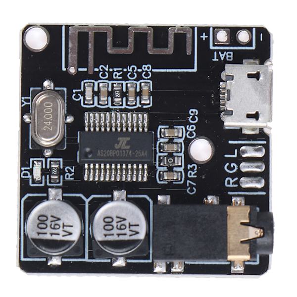 DIY Bluetooth eller Receiver Board Bluetooth 5.0 MP3 Lossless Decod Black One Size