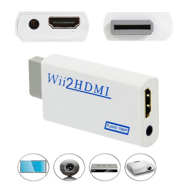 HD Wii - HDMI 1080P/720P Upscaling Converter -sovitinliitin white One Size