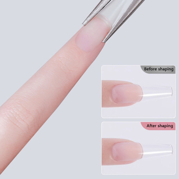 Remover Nail Shaping Clip Crystal Nail Erikoismuotoiset pinsetit Pink onesize