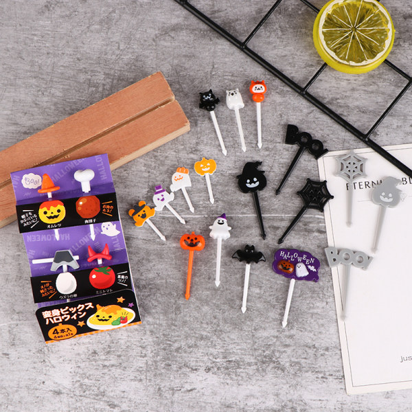 1Pack Halloween Cocktail Picks Fruit Fork Muoti Lasten Hol A1 one size