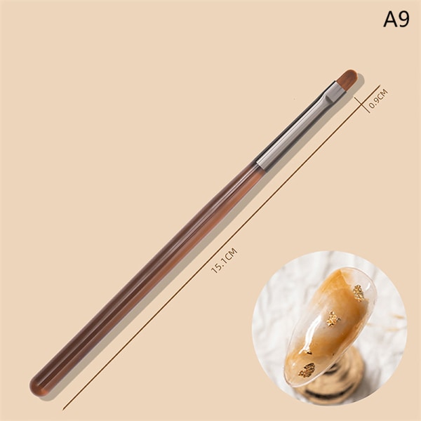 Nail Art Brush Tegneverktøy Blonde-Brush Manikyr Gel Polish UV A3 onesize