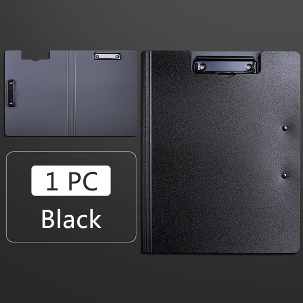 A4 filmapp Urklipp Skrivblock Memo Clipboard Dubbel Cli Black One Size