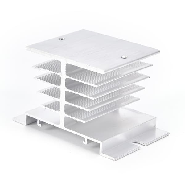 Aluminium køleplade SSR Solid State Relay Lille varmeafledning Silver 1pc
