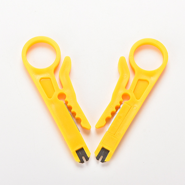 2 stk Netværksforbindelse Wire Punch Down ter Stripper til RJ45 C Yellow 2pcs