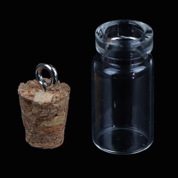 10 st mini glasflaskor små flaskor kork glasburkar multifunktionella Onesize
