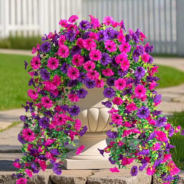 Kunstig Pragtsnerle Væghængende Kunstige Blomster Rattan A1