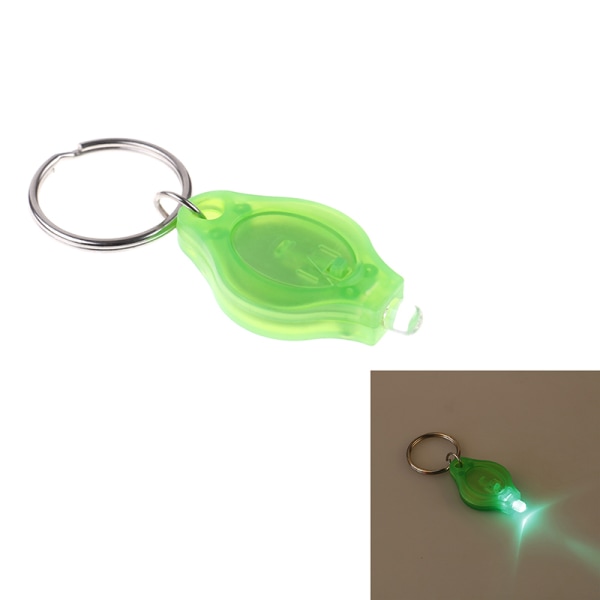 Mini super micro bright light LED camping ficklampa nyckelring ke Green Onesize