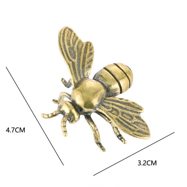 Messinki Hyönteiset Figuurit Miniatyyrit Mehiläistee Lemmikkikoristeet Kukka Bronze ONESIZE