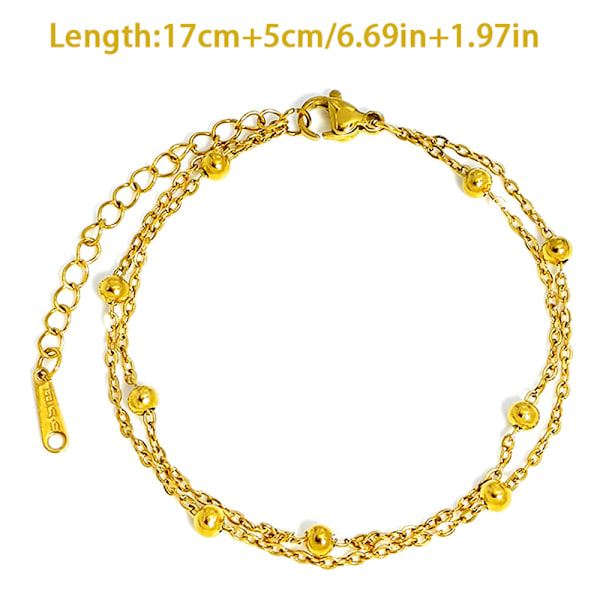 Titanium stål armbånd Simple ball armbånd kvinners fargefast onesize