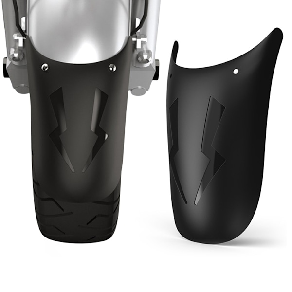 Universal motorcykel forlænger forskærm bag eller forhjul Black one size