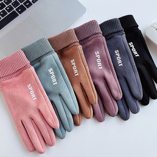 Modehandsker Efterår Vinter e Furry Warm Luffer Full Fing Fleec A10 onesize