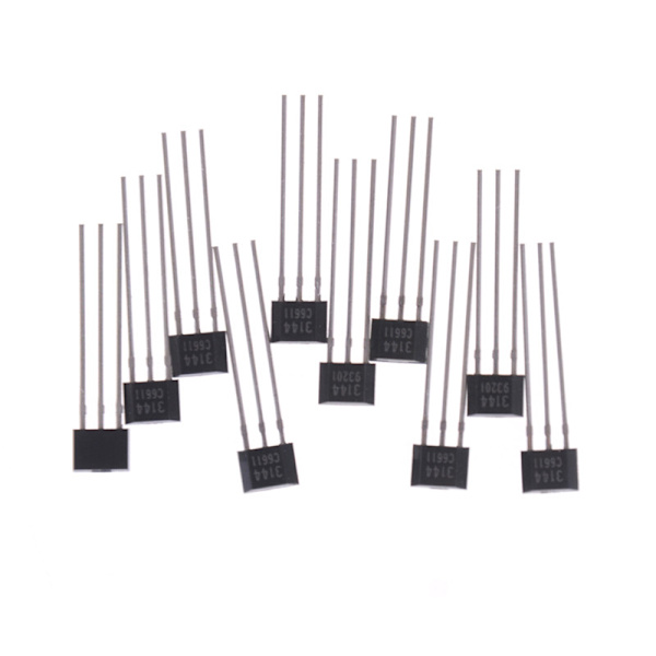 10 stk AH3144E OH3144 3144 Hall effektsensor magnetisk detektor Black one size