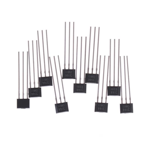 100 stk AH3144E OH3144 3144 Hall effektsensor magnetisk detektor Black one size