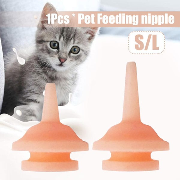 1 stk Universal Pet Foder Nippel Mini Cat Silikone Foder Pac Color L