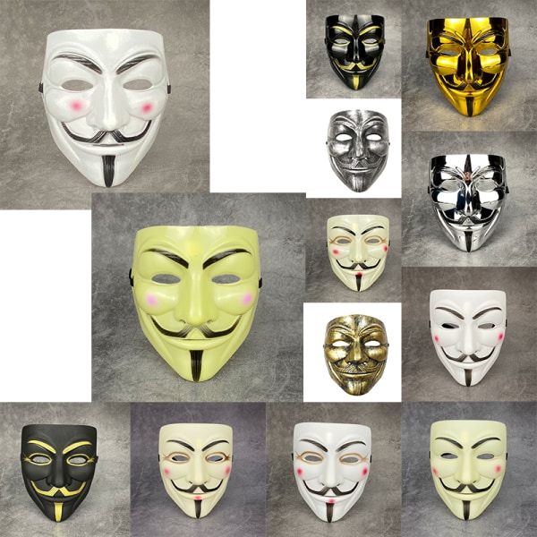 Vendetta Hacker Mask Anonym julefestgave til voksen K A7 one size
