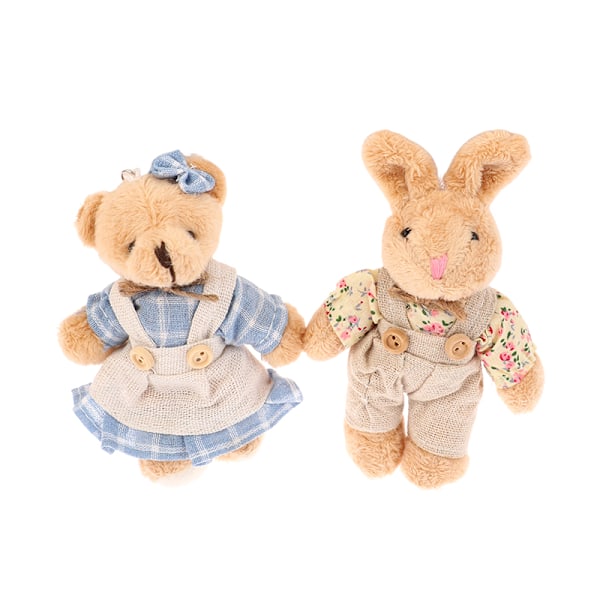 Plushbjörn Klädaccessoar Hängande Docka Nyckelring Bilväska Nyckel C