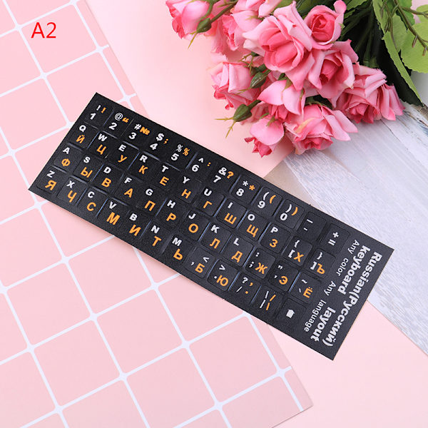Russisk standard tastaturlayout mærkat bogstaver ved udskiftning Orange A2