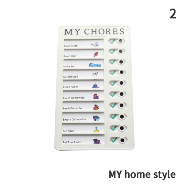 Memo Plast Board Chore Chart Återanvändbar checklista Dagsplanerare 2