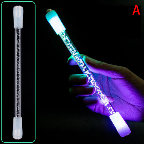 Creative Spinning Pen Roterende LED-legetøj Antistress Anti-slip Ha Muticolor A
