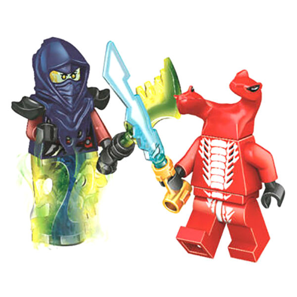 Set med 24 st go Minifigurer Kai Jay Sensei Wu Master Building A one size
