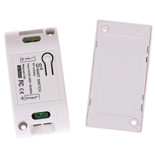 433 Mhz RF Smart Switch Trådlös RF-mottagare Timer-relätelefon Warm white 1pc