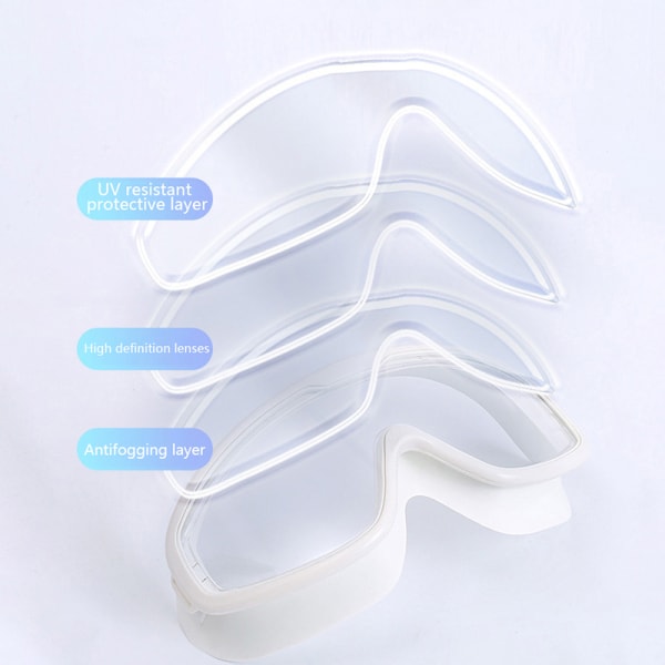 Simglasögon Anti-dim Justerbara optiska linser Vuxenbåge white one size