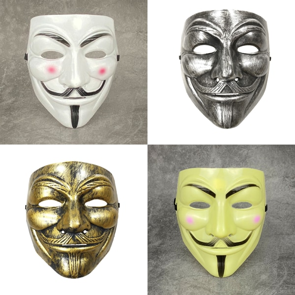 Vendetta Hacker Mask Anonym julefestgave til voksen K A12 one size