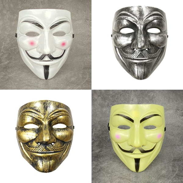 Vendetta Hacker Mask Anonym julefestgave til voksen K A7 one size