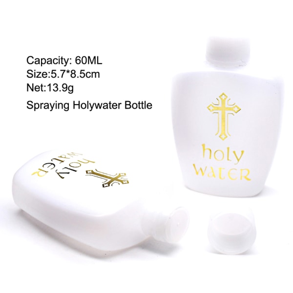 40 stk 60ml Creative Jesus Cross Pattern Holy Water Bottle Refil 40PCS