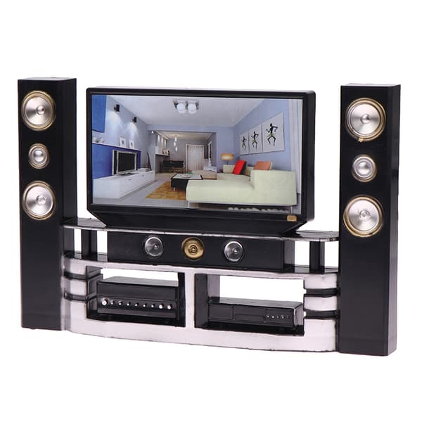 1/12 Dockhus Mini TV-prydnad Dockhus Vardagsrumsmöbler one size