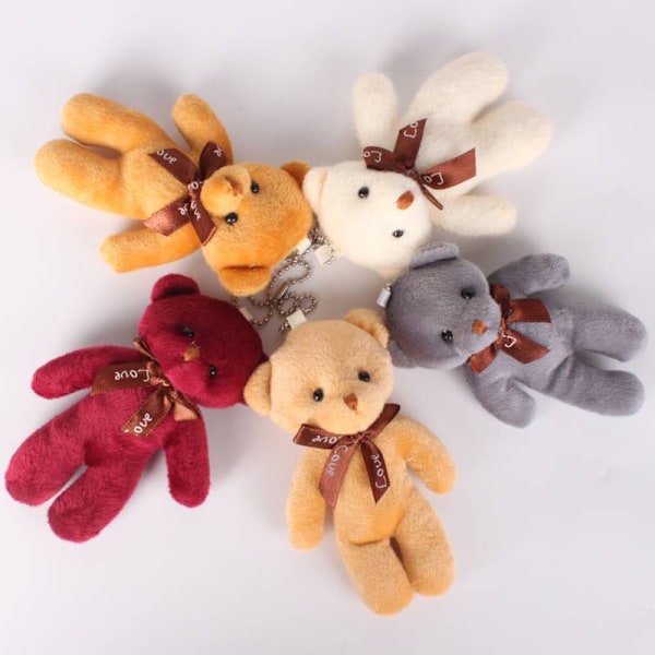 12 kpl/setti Pehmeitä Täytettyjä Karhu Nalleleluja Mini Teddy Karhu Nuket A3