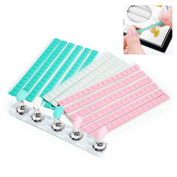 Nagelställ Sticky Adhesive Giftfri Plasticine Clay Fix Lim N Pink 96PCS