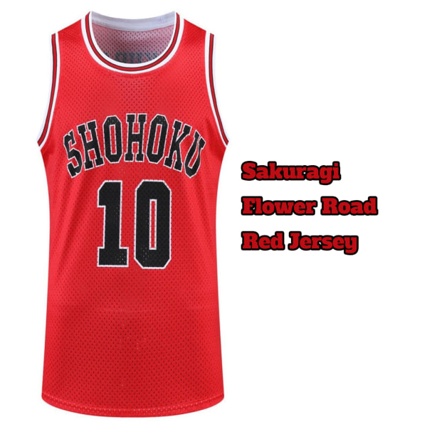 sommer herrevest slam dunk 3d-trykt basketball jersey team u Red M