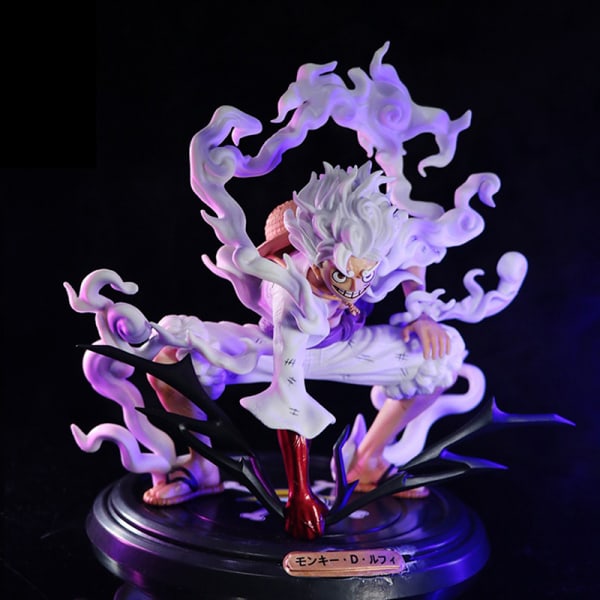 One Piece Luffy GEAR 5 Anime Figuurit Nika Sun God PVC Action Fi White one size