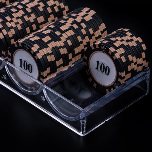 Poker Chips Box Fine Chips Transparent Box Casino Gambling Chip Clear