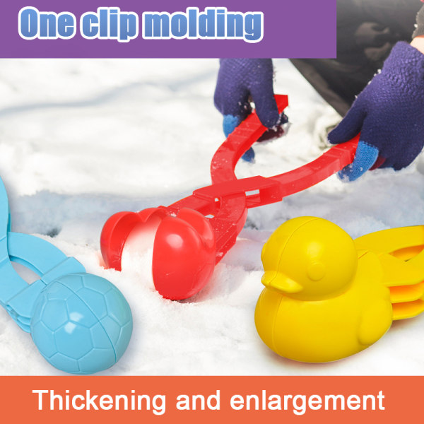 Snowball Maker Clips snöleksaker för barn vinter utomhus snöboll A4 one size