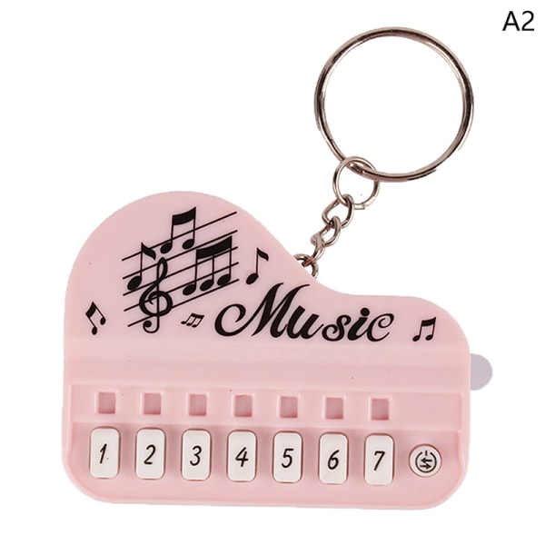 Bärbar musikinstrument Toy Piano Nyckelring Mini Electronic A2 onesize