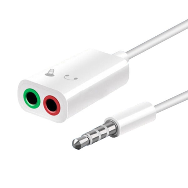 Köp 3,5 mm Ljud headset mikrofon splitter kabel adapter för headset  öronsnäcka | Fyndiq