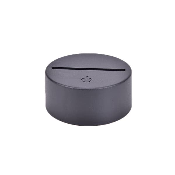 USB-kabel Touch-lampebaser til 3D LED-natlys 7-farvet lys Black