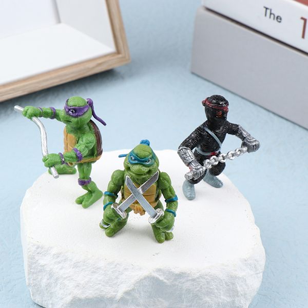 6 stk. Teenage Mutant Ninja Turtles Anime Actionfigur Legetøj Model Des OneSize