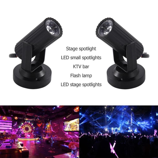 RGBW 1W LED Scenebelysning Spin Pinspot Light Beam Spotlight Pa Multicolor one size