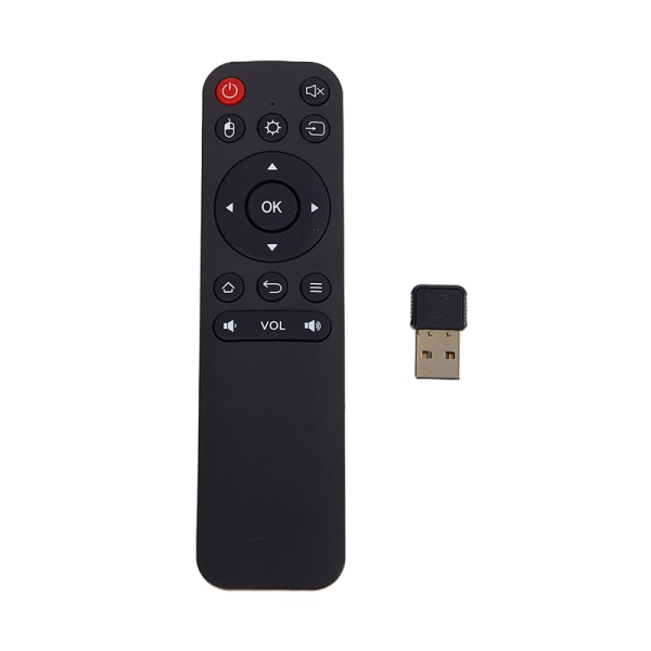 Universal 2.4G trådlös USB -mottagare TV Box Fjärrkontroll för Black one size