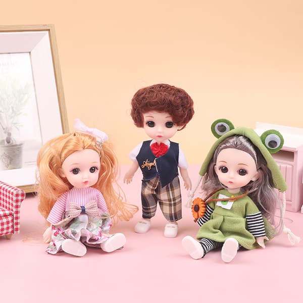 17 cm docka med kläder Skor DIY Movable s Princess Figure Gift Multicolor A8