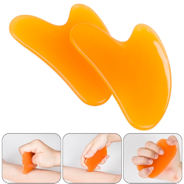 Gua Sha skrabe massageværktøj kropsmassage guasha akupunktur Orange onesize