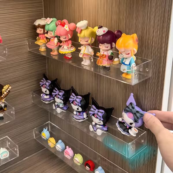 Väggmonterad förvaringslåda för figurer Showcase Clear Acrylic Bli 1PCS