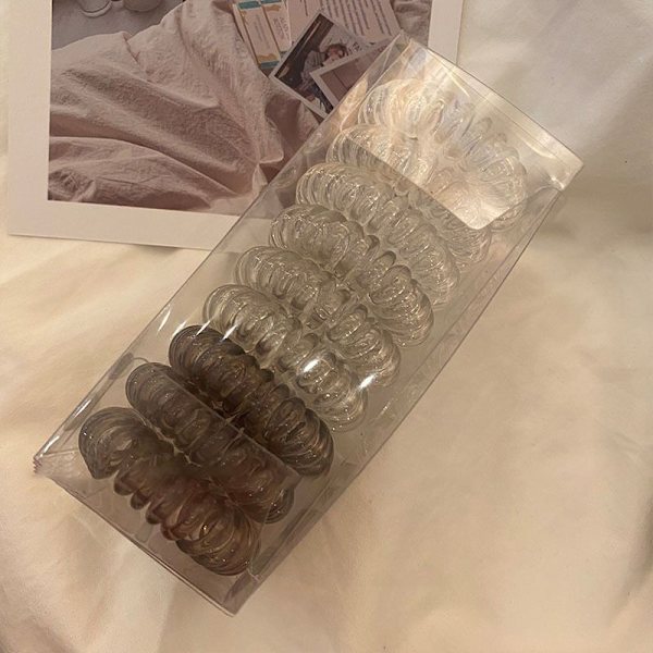 9st/set Hårband Elastiskt Plasthårband Gummi Telefon C E