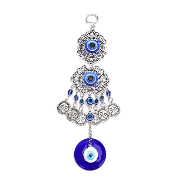 Wind Chimes Turkiet Evil Eye Hängsmycken Hem Vägghängande Decorati Round one size