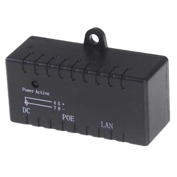 2st passiv POE-injektor för IP-kamera VoIP-telefon Netwrok AP d Black One Size