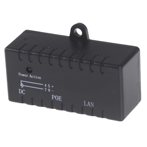 Passiv POE-injektor for IP-kamera VoIP-telefon Netwrok AP-enhet Black One Size