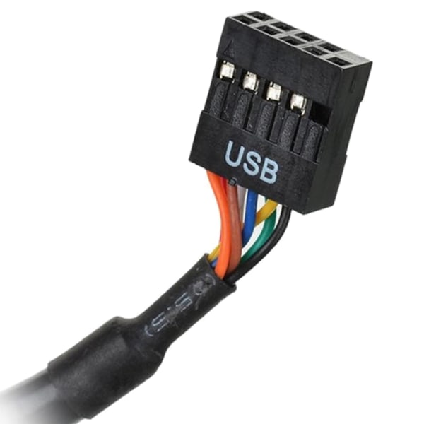 19/20 ben USB 3.0 hun til 9 ben USB 2.0 han bundkort hoved Black 10cm